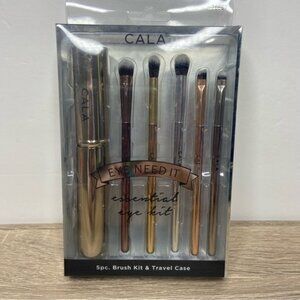Cala 5 Pc. Makeup Brushes & Travel Case NIB